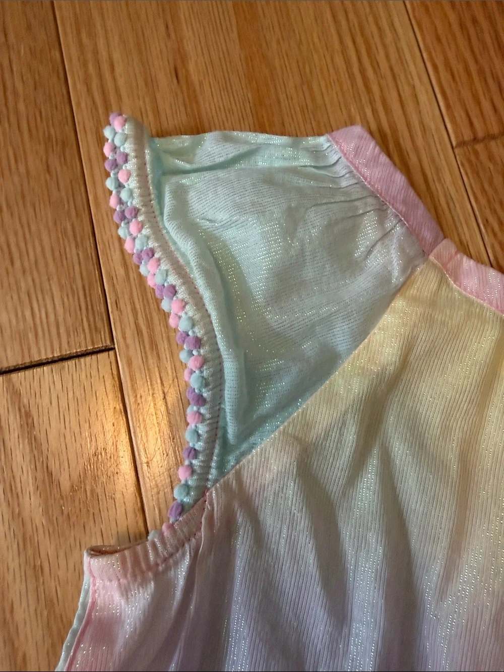 New no Tags Cat & Jack Girls' Shimmery Ombre Swim Coverup - Pink, Yellow, Blue